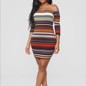 Multi Striped Mini Dress